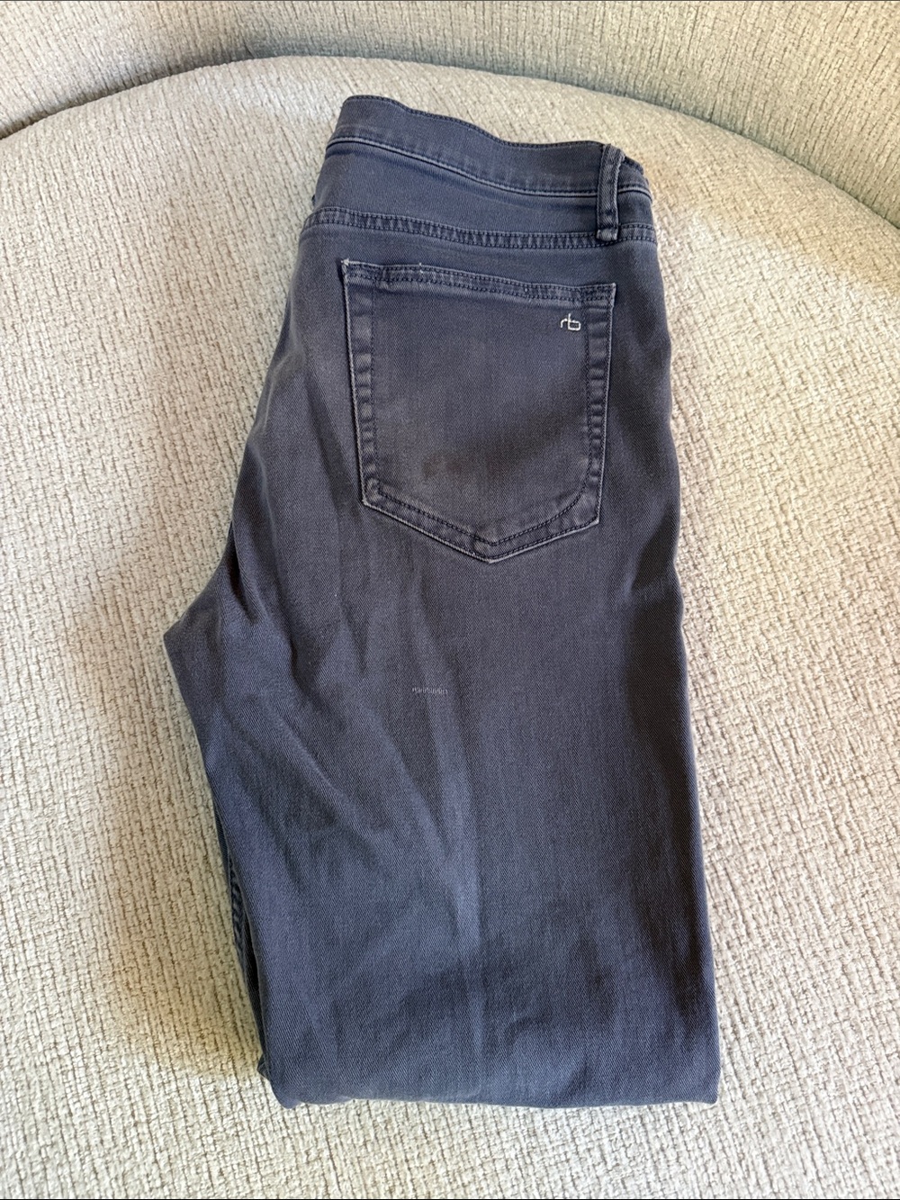 Men's Rag and Bone Slim Straight Jeans in Slate Blue - Picture 3 of 3